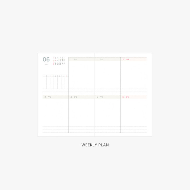 Weekly plan - 3AL 2022 Baebit Dated Weekly Diary Planner