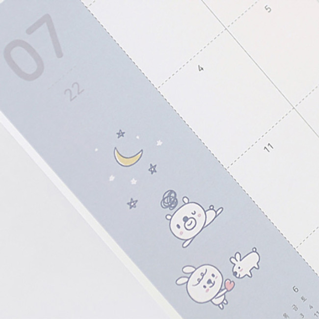 Cute illustration - 3AL 2022 Baebit Dated Weekly Diary Planner