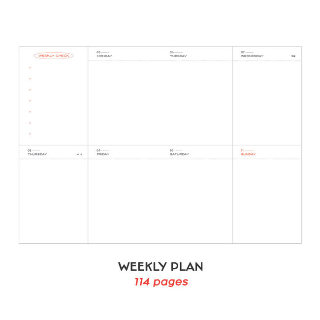 Weekly plan - ICONIC 2022 Make Your Space Dated Weekly Diary Planner