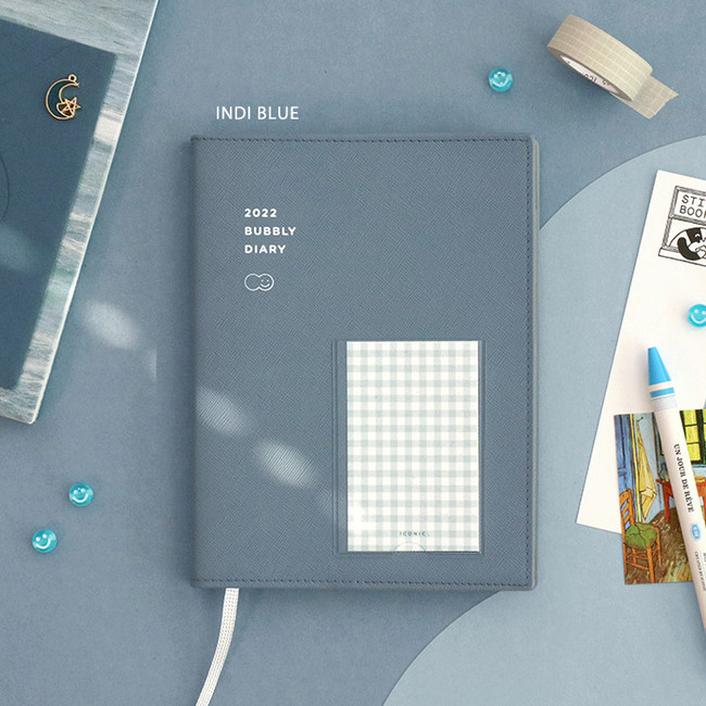 Indi blue - ICONIC 2022 Bubbly Dated Weekly Diary Planner