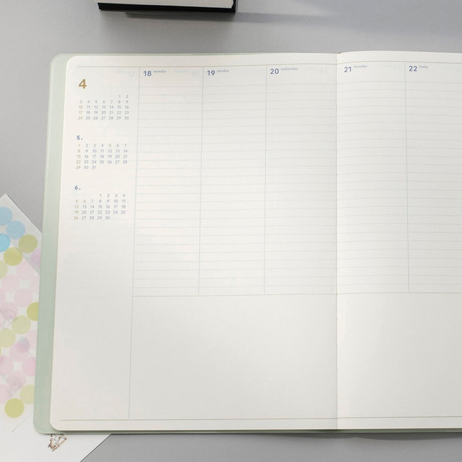 Weekly plan - 2022 Notable memory A4 slim dated weekly planner