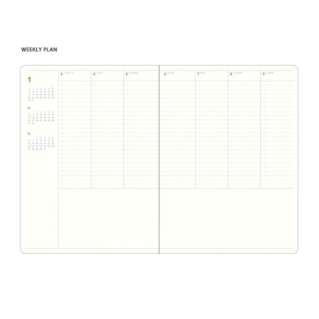 Weekly plan - 2022 Notable memory A4 slim dated weekly planner