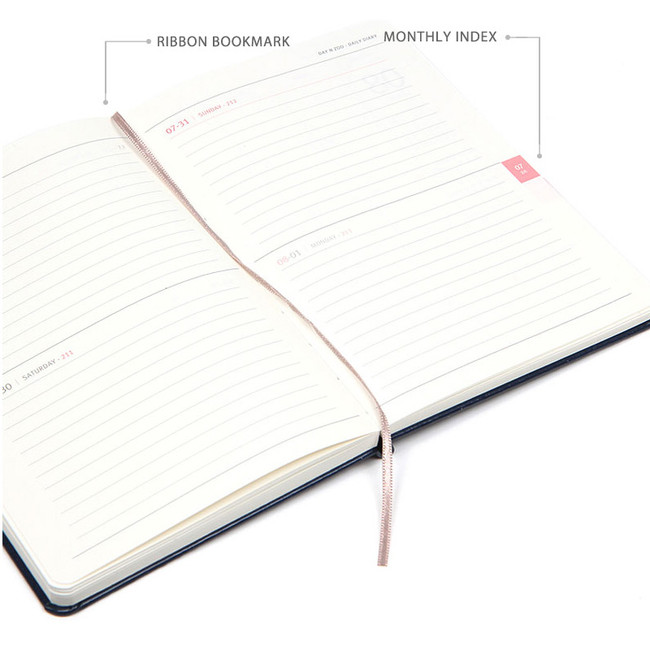 Ribbon bookmark and index - MINIBUS 2022 Zoo Oxford Dated Daily Diary Scheduler