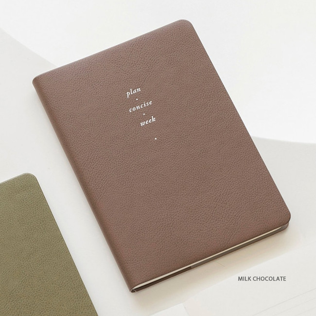 Milk chocolate - Byfulldesign 2022 Notable memory slim B6 dated weekly planner