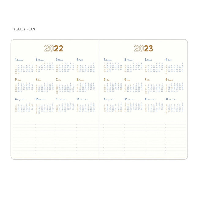 Yearly plan - 2022 Notable memory slim B5 dated weekly planner