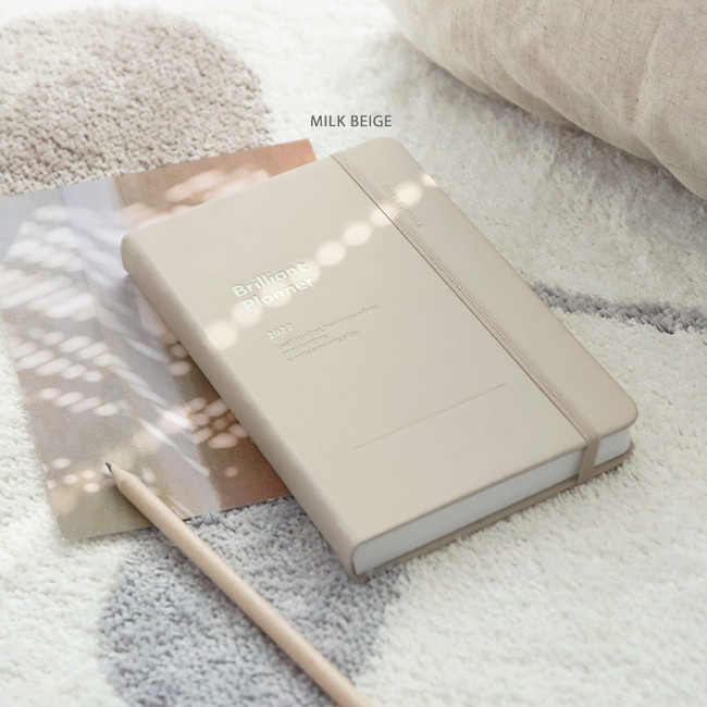 Milk beige - ICONIC 2022 Brilliant Dated Daily Diary Planner