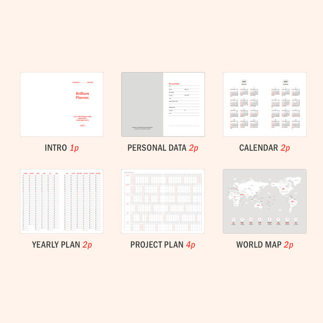 ICONIC 2022 Brilliant Dated Daily Diary Planner