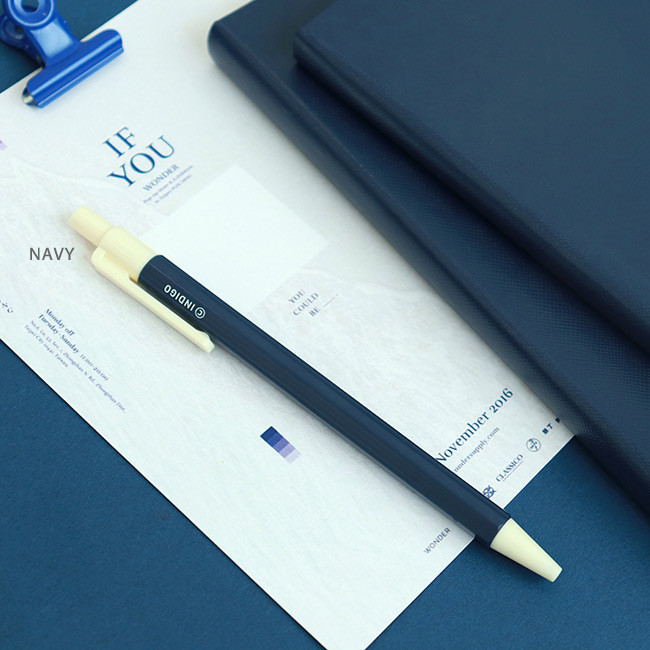 Navy - Indigo Prism 0.5 mm retractable black ink ballpoint pen