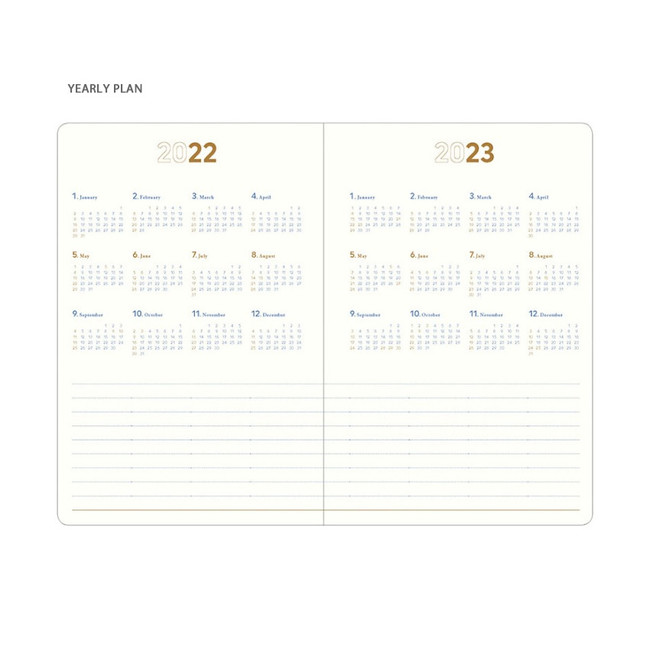 Yearly plan - 2022 Notable memory twin-wire dated weekly planner