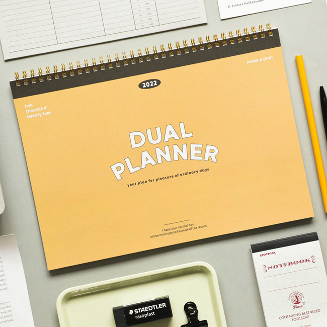 Dailylike 2022 Dual Dated Monthly Desk Planner Scheduler