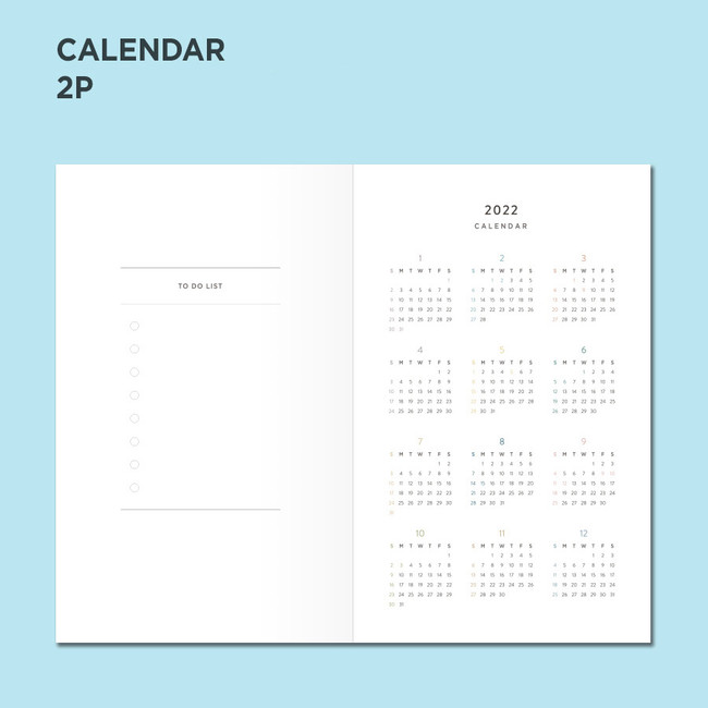 Calendar - GMZ 2022 Daily Log Small Dated Weekly Diary Planner