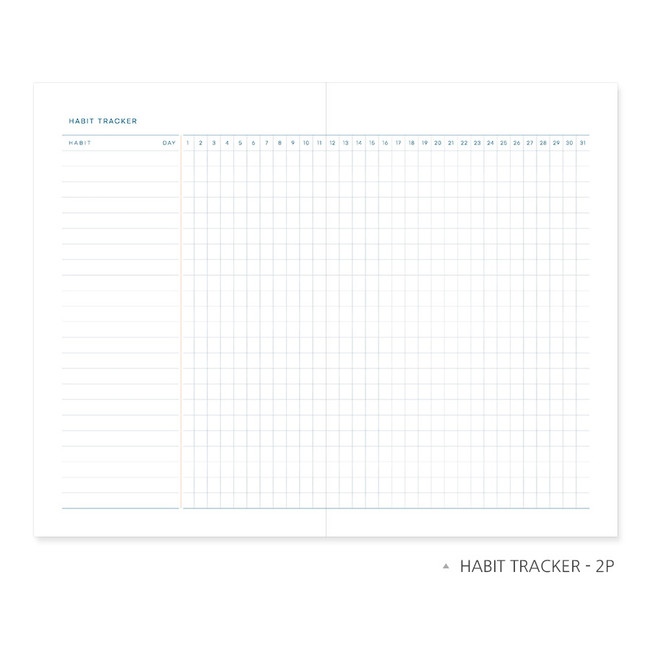 Habit tracker - Indigo 2022 The Basic A5 Dated Weekly Diary Planner