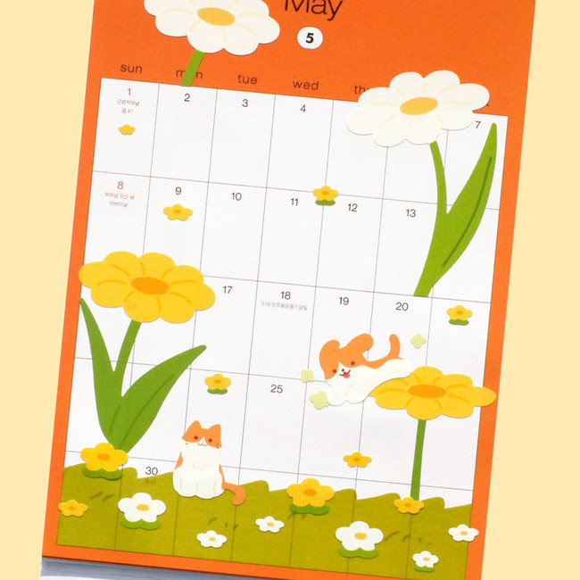 Front page - After The Rain 2022 Square Monthly Desk Standing Calendar