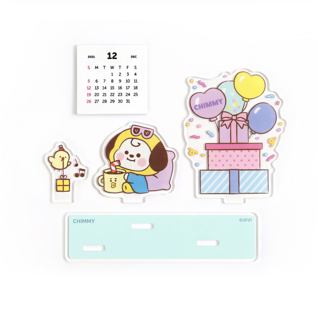 CHIMMY - BT21 2022 Party Acrylic Standing Monthly Calendar