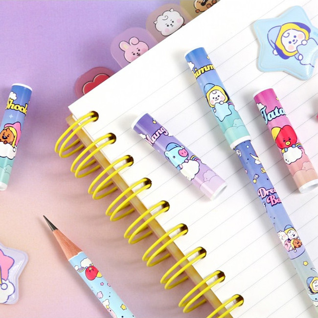 Usage example - BT21 Dream Baby 7 Pencil Cap Set