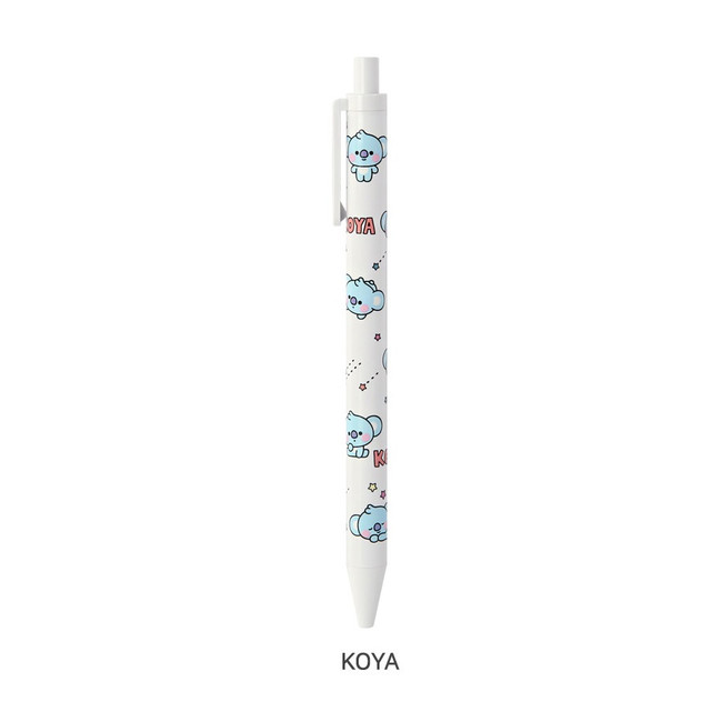 KOYA - BT21 Baby Pattern 0.38mm Black Gel Pen Set of 7