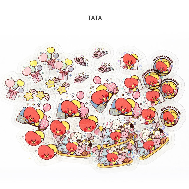 TATA - BT21 Party Baby Clear Sticker Flake Pack