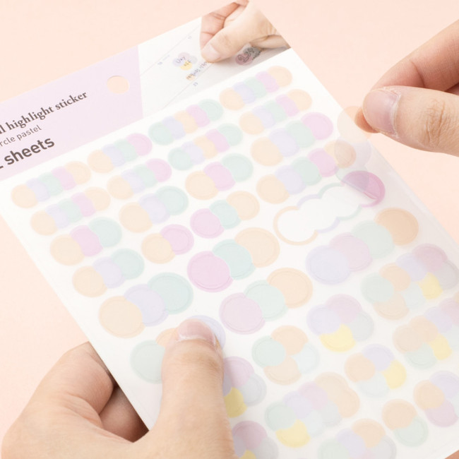 Circle pastel - Byfulldesign Useful Highlight Deco Sticker Set