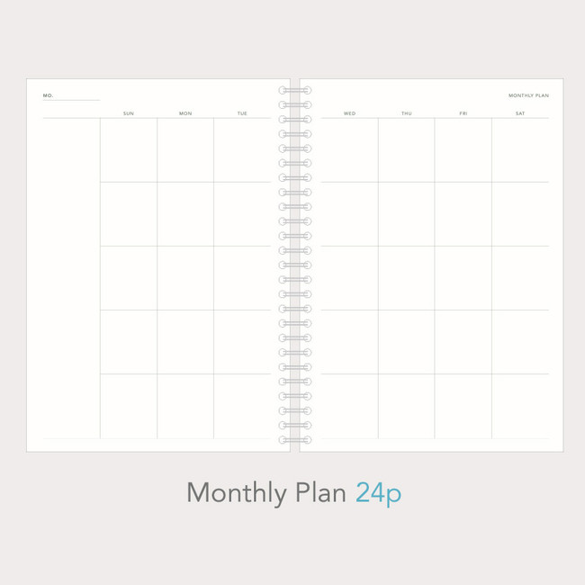 Monthly plan - PAPERIAN Standard Edition A5 Dateless Monthly Planner Ver2