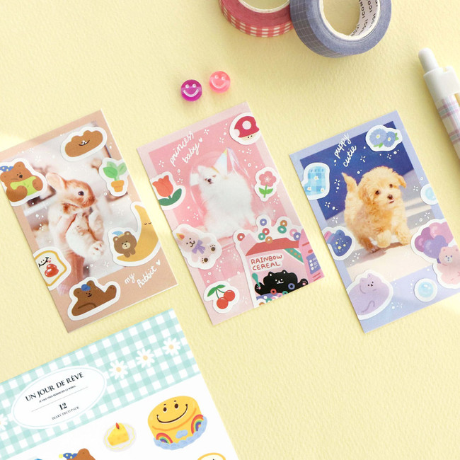 Usage example - ICONIC Diary Deco Sticker 9 Sheets in One Set Ver12