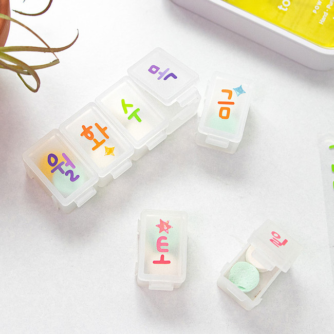 Usage example - ICONIC Sugar Pop Korean Hangul Alphabet Removable Sticker Pack