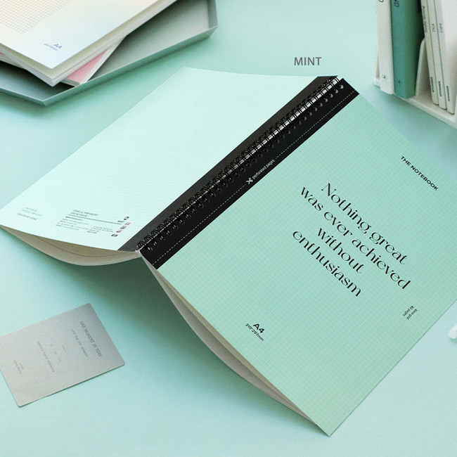 Mint - ICONIC Perforated A4 Wirebound Grid Notebook