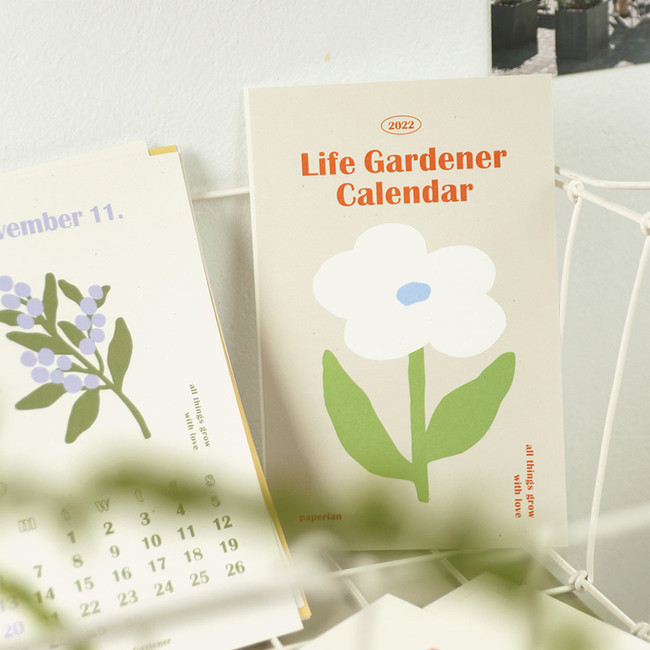 Paperian 2022 Life Gardener B6 Monthly Calendar Sheets