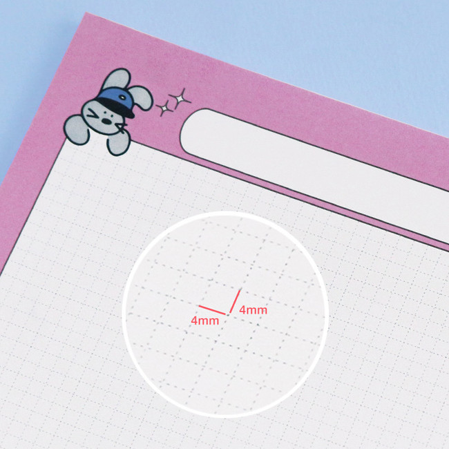 4mm gird - ICONIC Bunny B5 Writing Grid Notepad