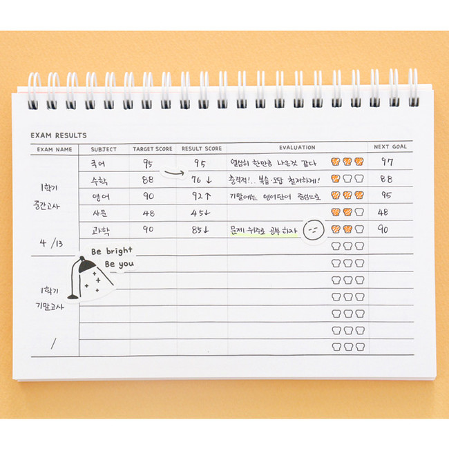 Exam results - Indigo Toasty 4 months Dateless Study Planner