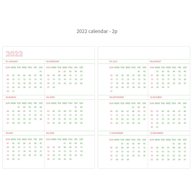 Calendar - ROMANE 2022 365 6-Ring Dated Weekly Planner Paper Refills