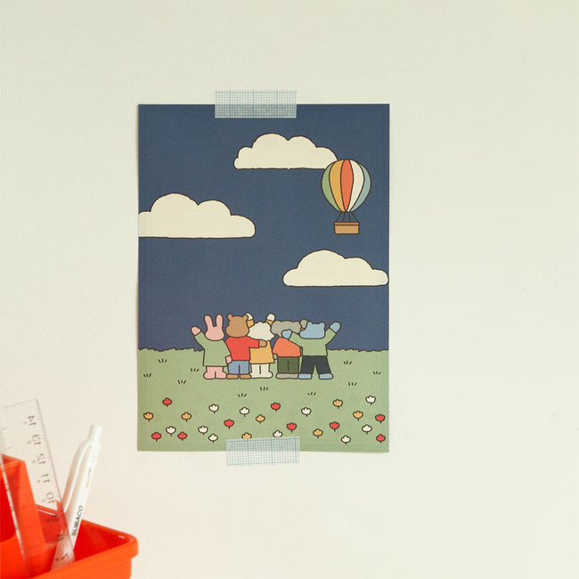 Hot air Balloon - Dailylike My Buddy Daily Letter and Envelope Set 01-04