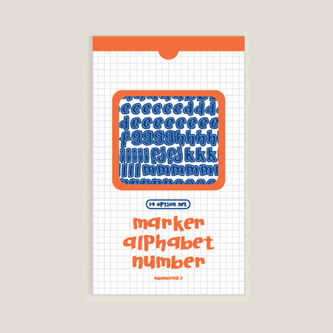 Wanna This Marker Low Case Alphabet Number Sticker Pack