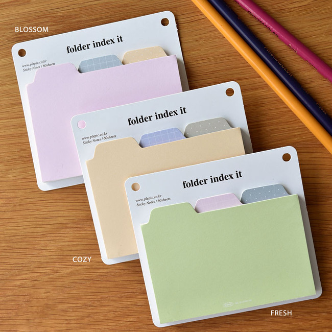 Usage example - Play Obje Medium Folder Index Sticky Notepad Bookmark Set