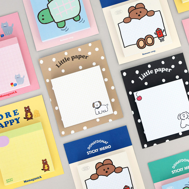 ROMANE Donat Donat Friends Grid Sticky Notepads