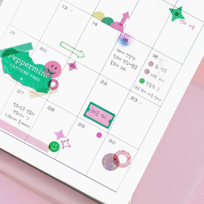 ICONIC Color Shape Paper Clear Sticker Pack - Fallindesign