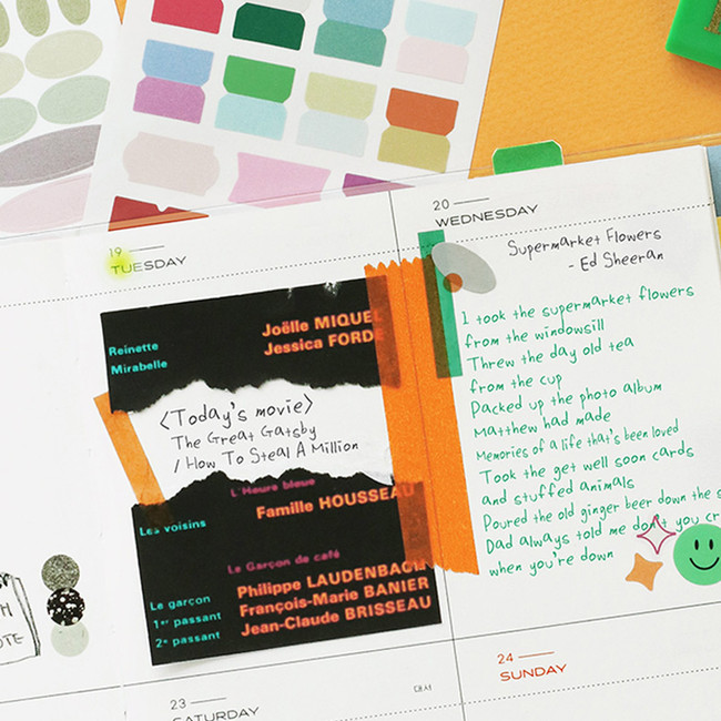 ICONIC Color Shape Paper Clear Sticker Pack - Fallindesign