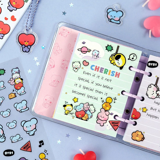 Usage example - BT21 Minini Clear PVC Sticker