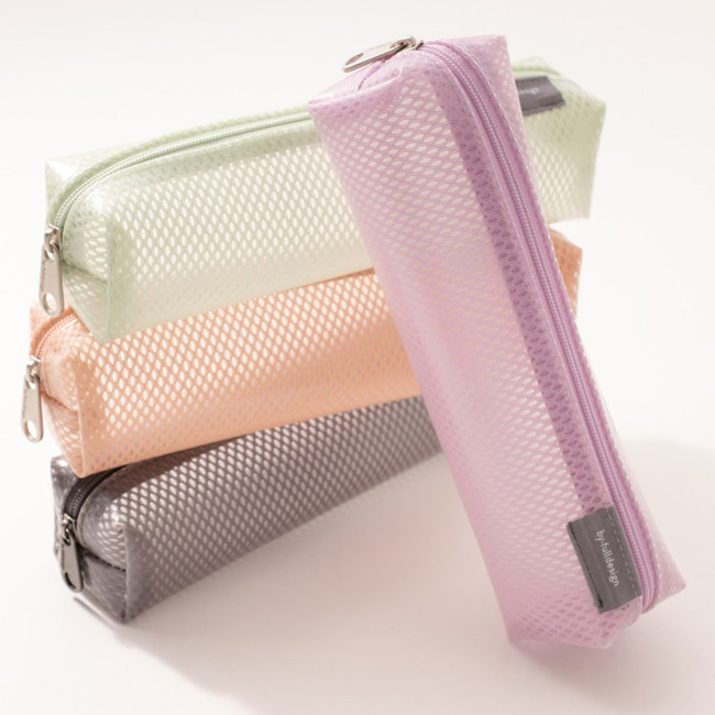 Byfulldesign Eco Friendly Coated Mesh Zipper Pencil Case