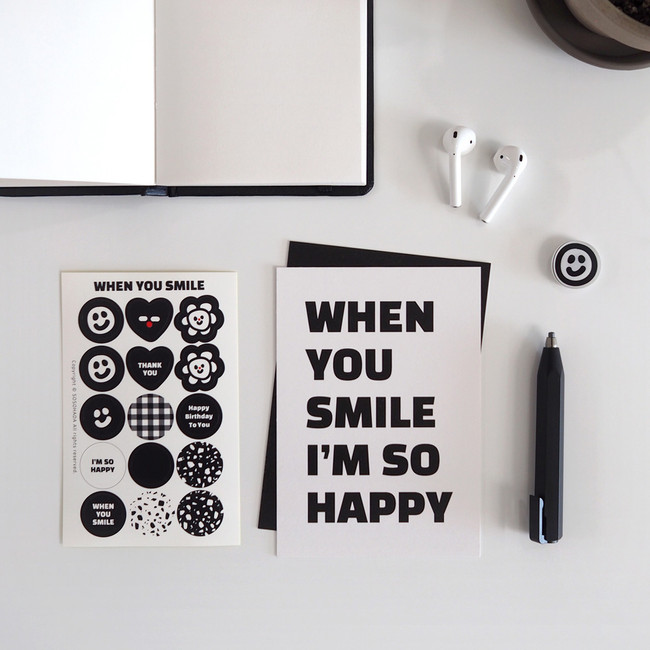 When You Smile Circle Stickers