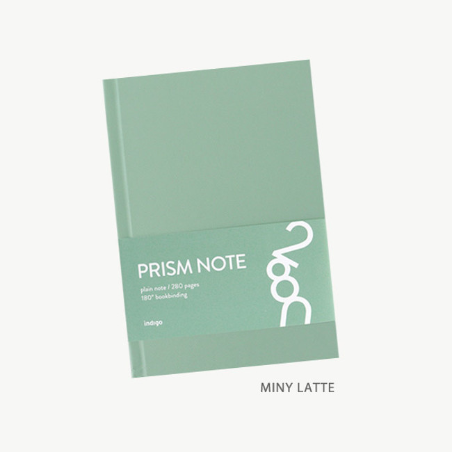 Mint Latte - Indigo Prism 280 B6 Hardcover Plain Notebook