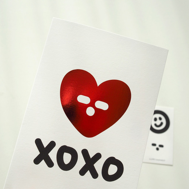 Red Heart XOXO Greeting Card with Envelope