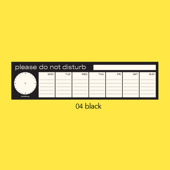 Black - PAPERIAN Do Not Disturb Dateless Weekly Desk Planner Pad