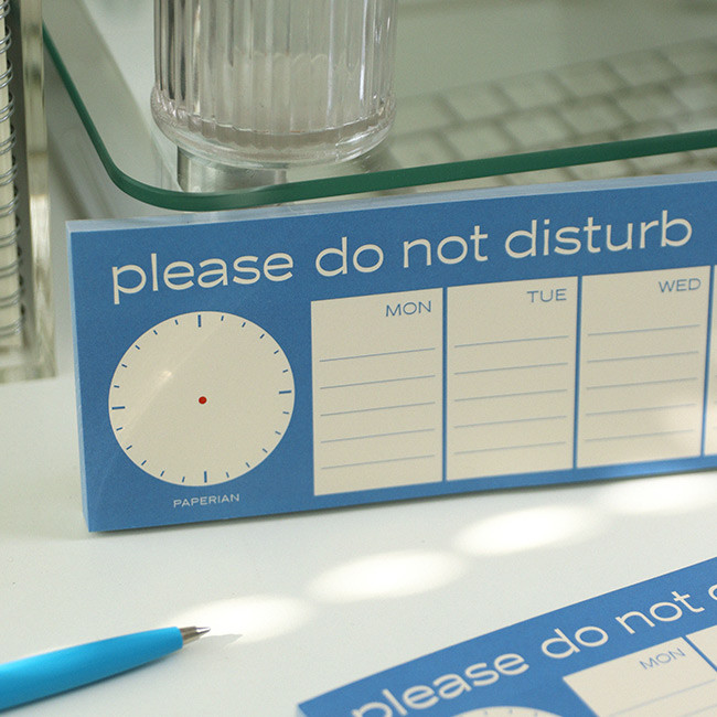 PAPERIAN Do Not Disturb Dateless Weekly Desk Planner Pad