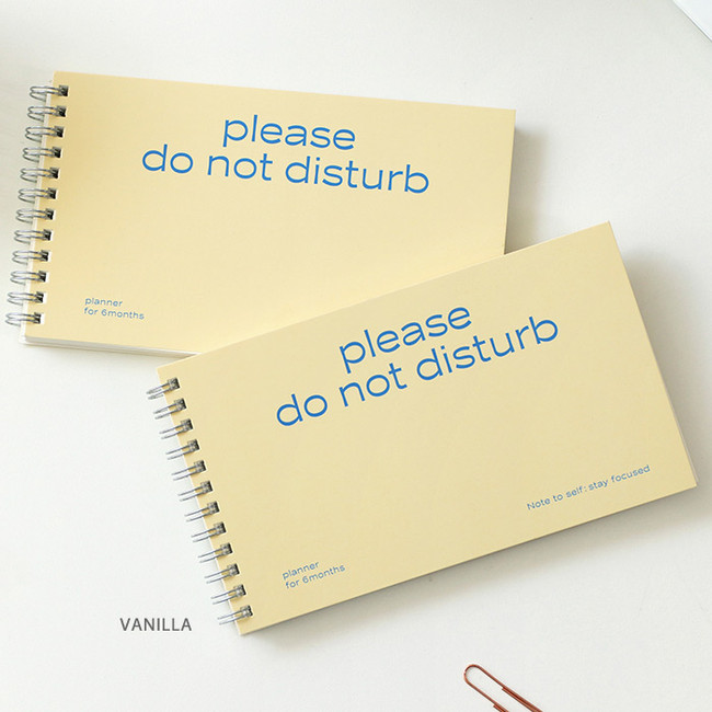 Vanilla - PAPERIAN Do Not Disturb 6 months Dateless Weekly Planner