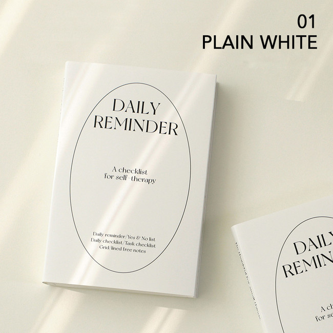 Plain white - PAPERIAN Daily Reminder Dateless Daily Checklist Planner