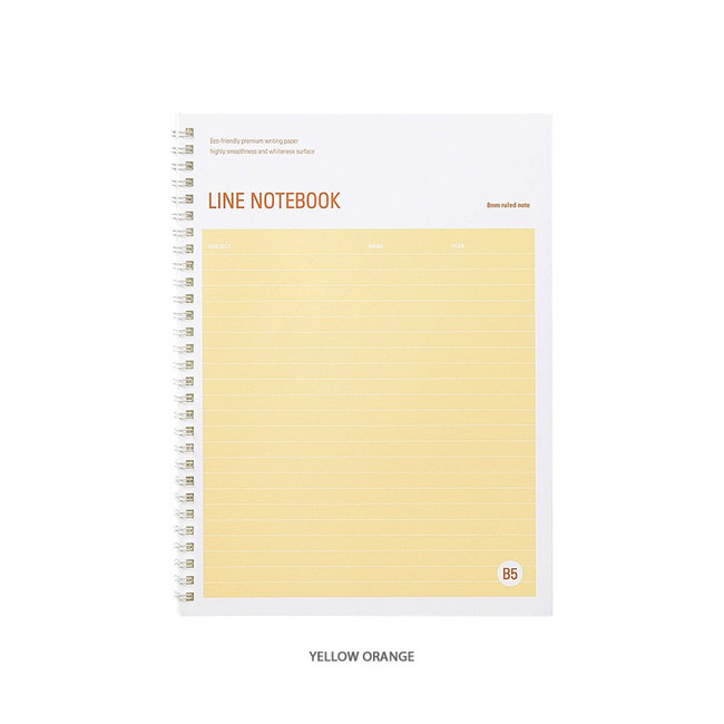 Yellow orange - Fulfill Yourself B5 Twin Wire Lined Notebook