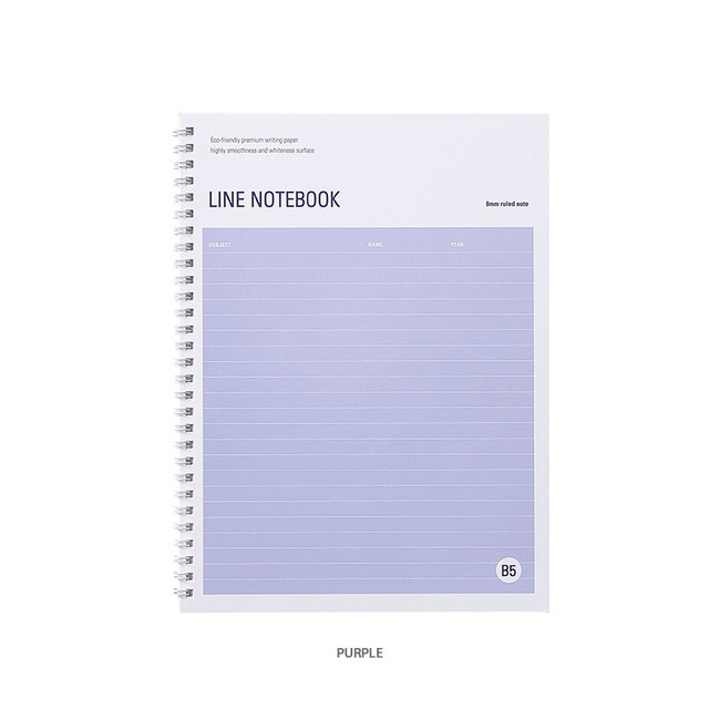 Purple - Fulfill Yourself B5 Twin Wire Lined Notebook
