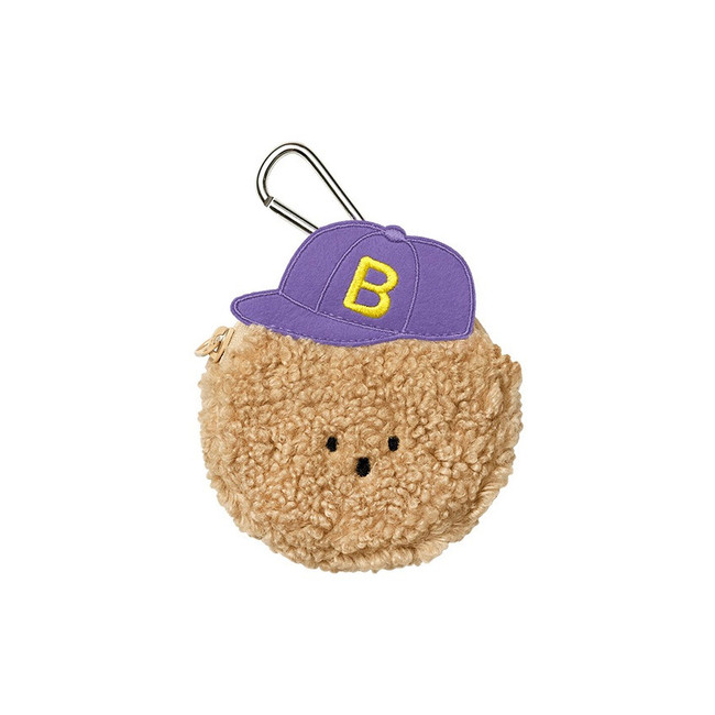 Brown - Fluffy Bichon Frise Earbuds Case for AirPods Galaxy Buds