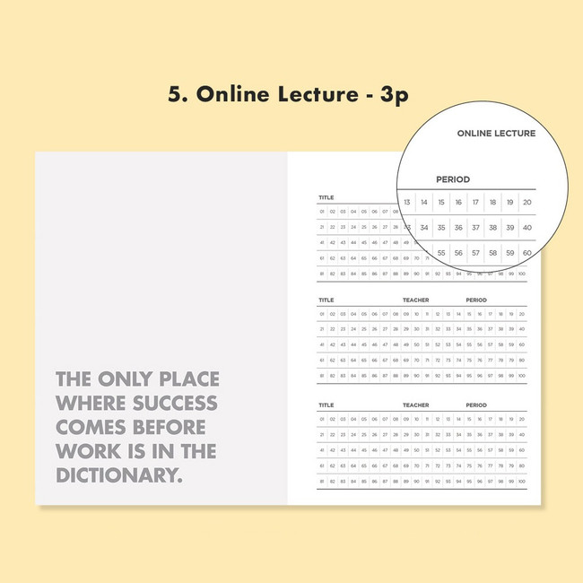 Online lecture - Ardium Perfect Study Club Dateless Daily Planner Scheduler