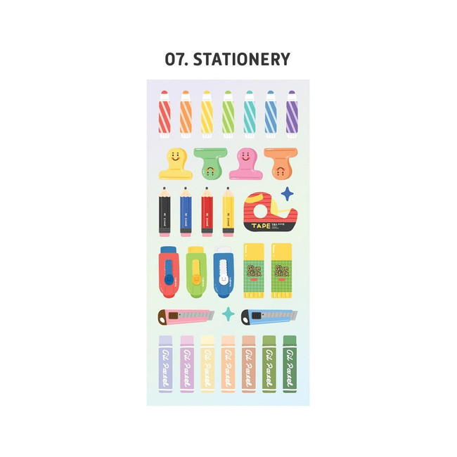 Stationery - My Stuff removable sticker pack of 8 sheets